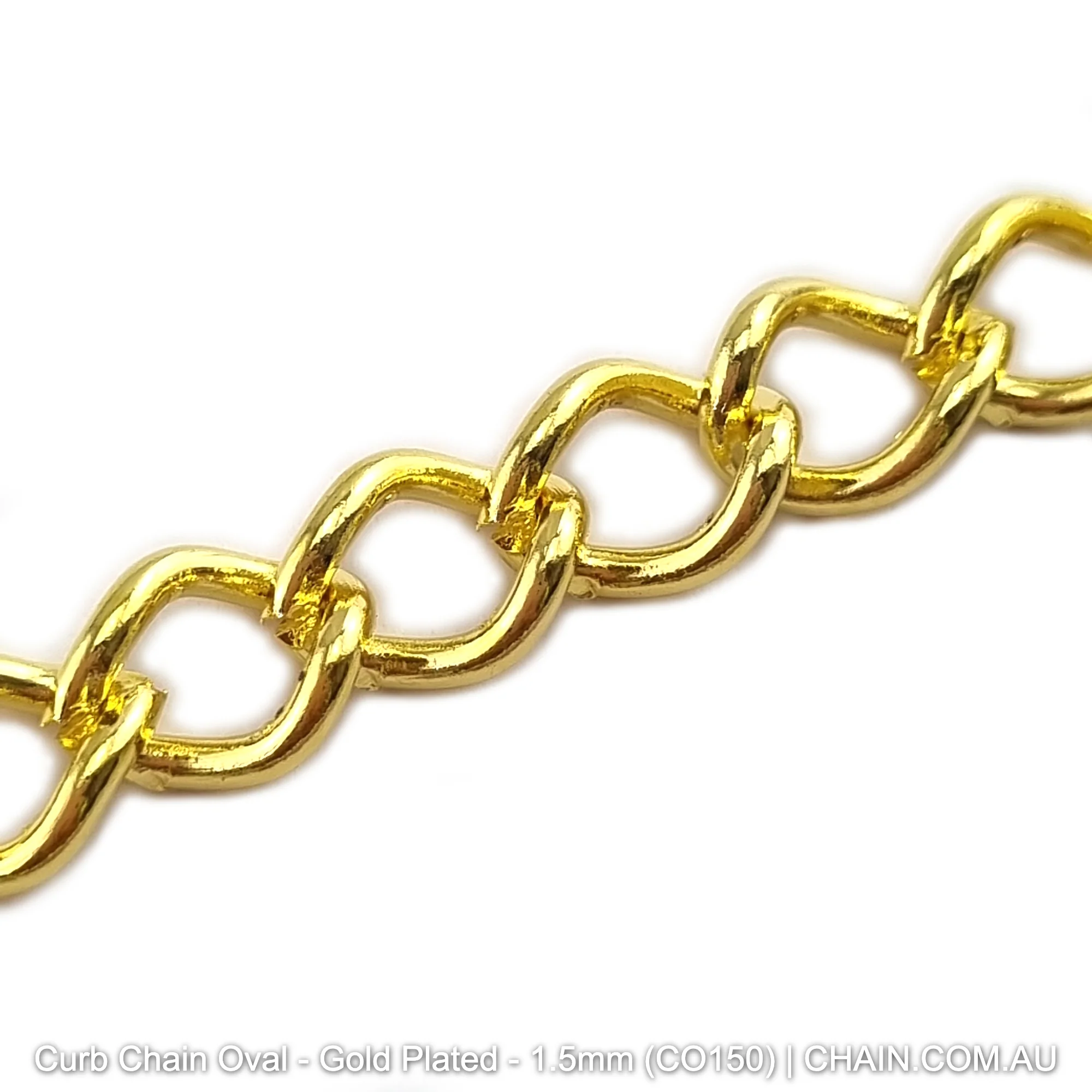 Oval Curb Chain - Gold Plated - 25m - Image 7