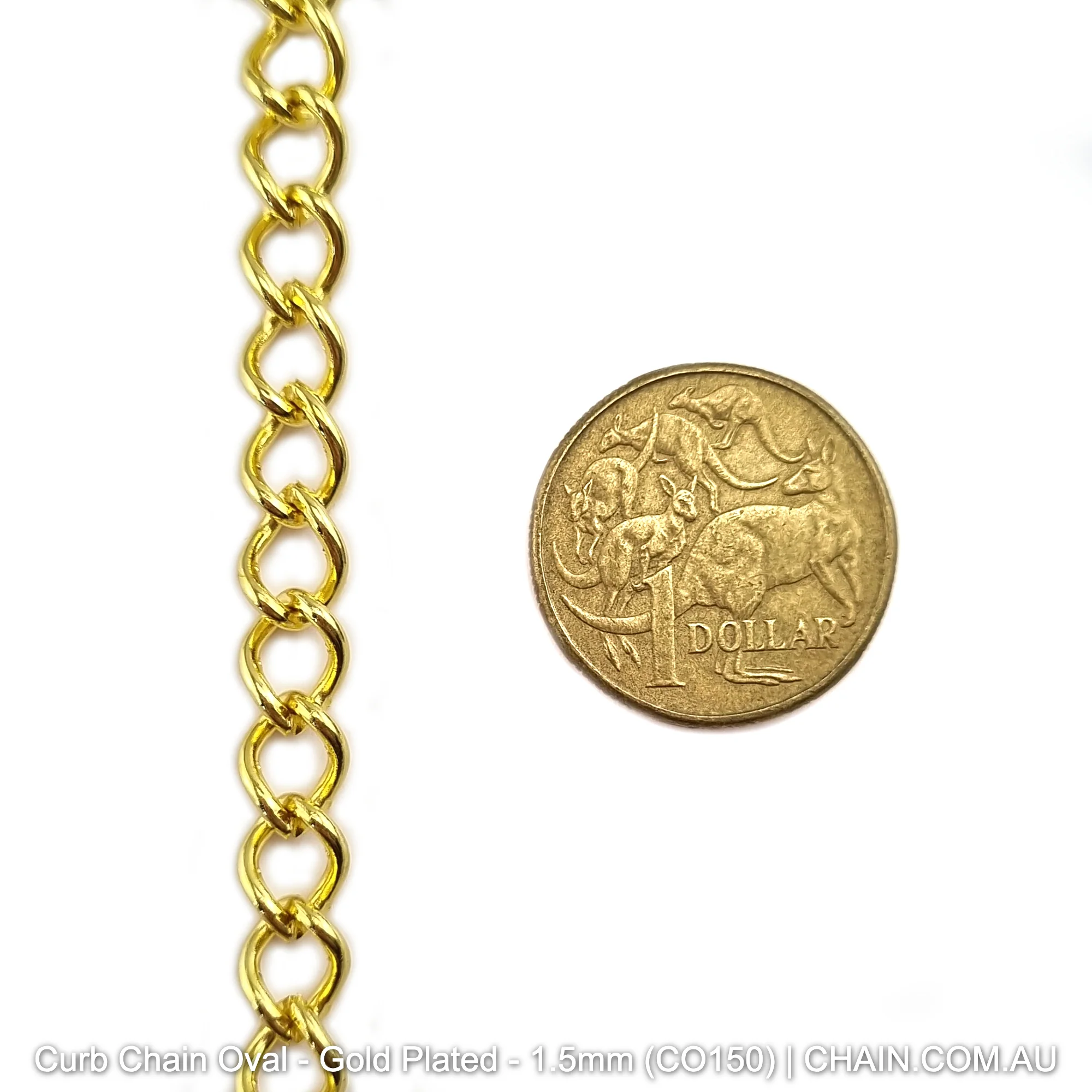 Oval Curb Chain - Gold Plated - 25m - Image 9