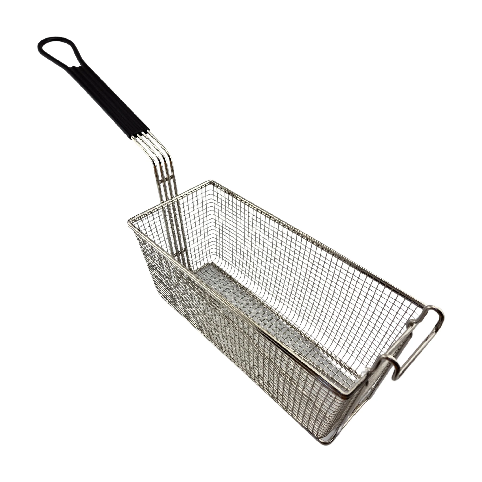 Deep Fryer Basket - Rectangle - Rubber Handle - Image 5