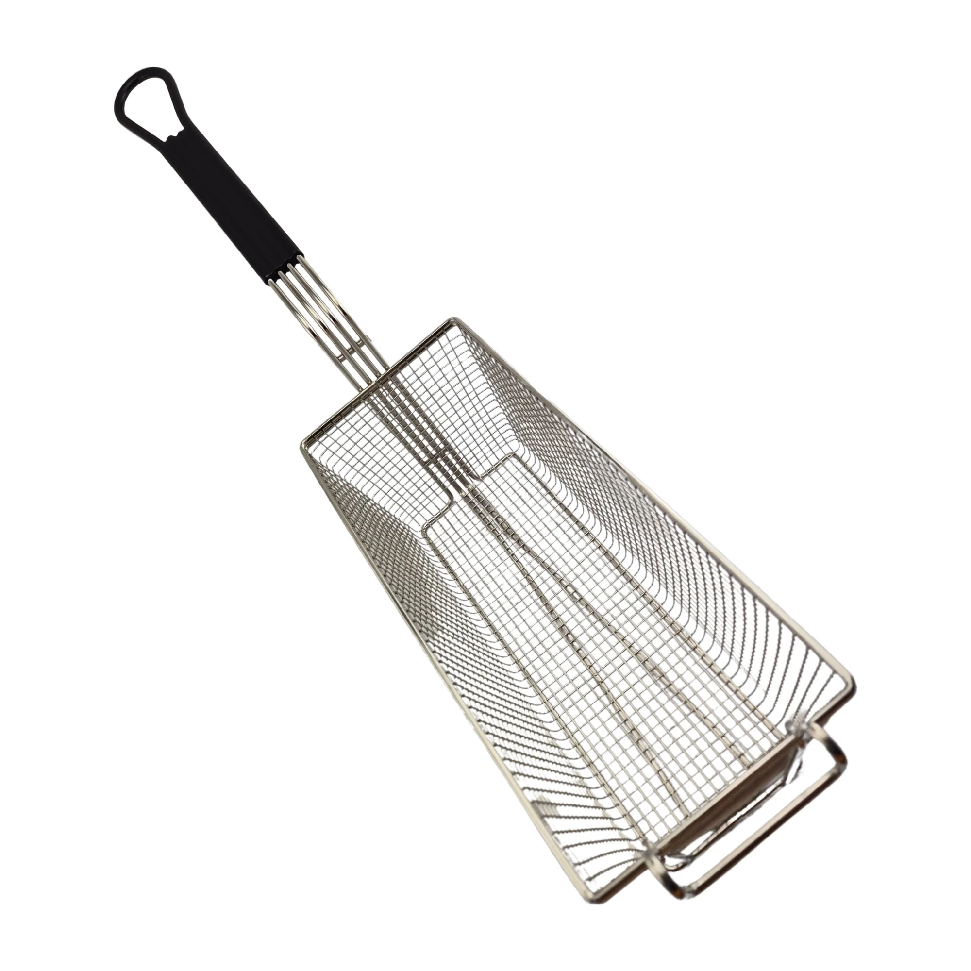 Deep Fryer Basket - Rectangle - Rubber Handle - Image 6
