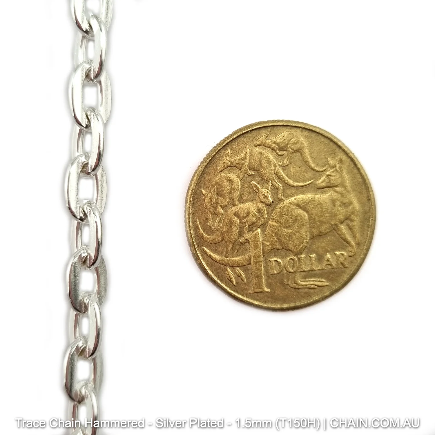 Trace Chain Hammered - Silver Plated -25m - Image 15