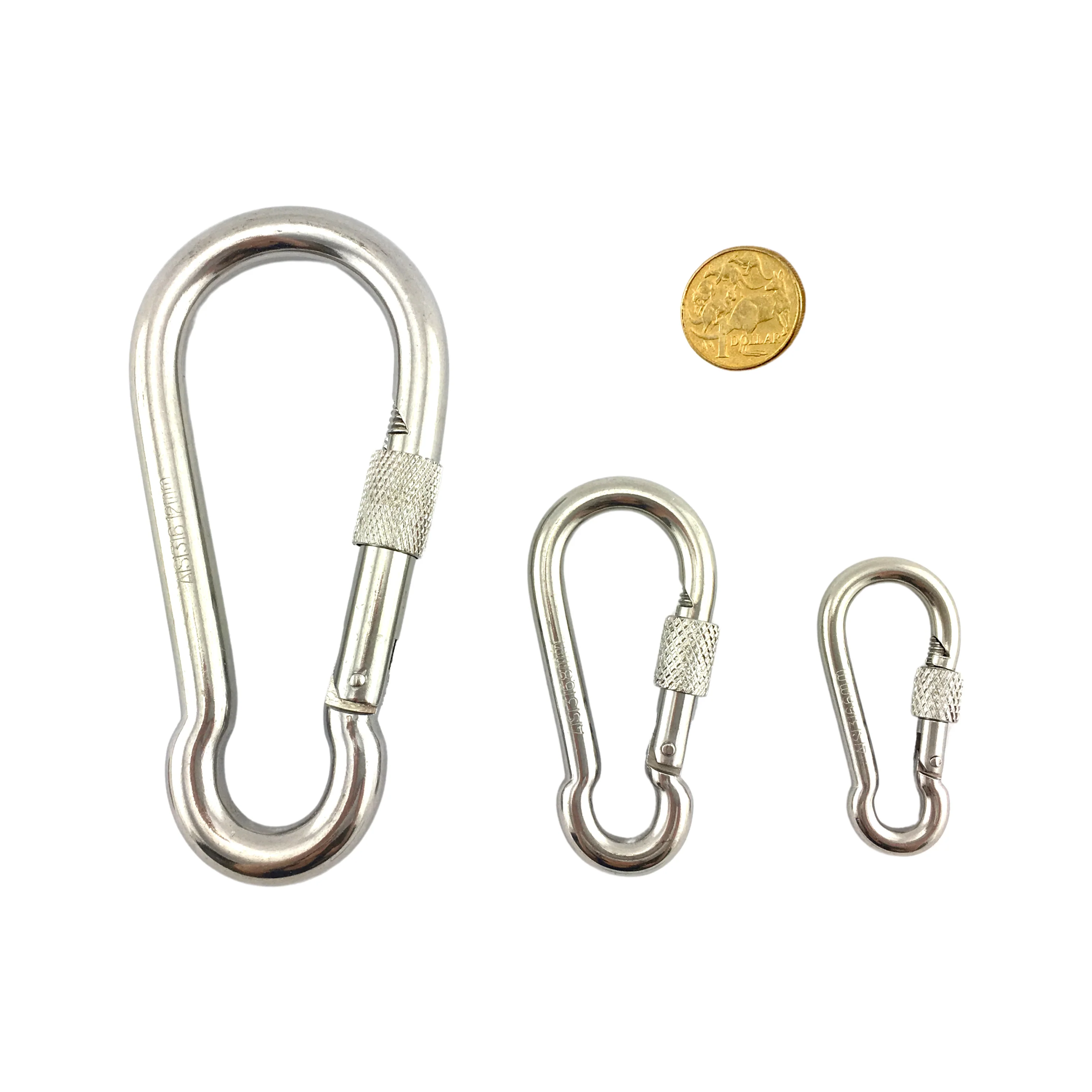 Locking Snap Hook - Stainless Steel - Image 3
