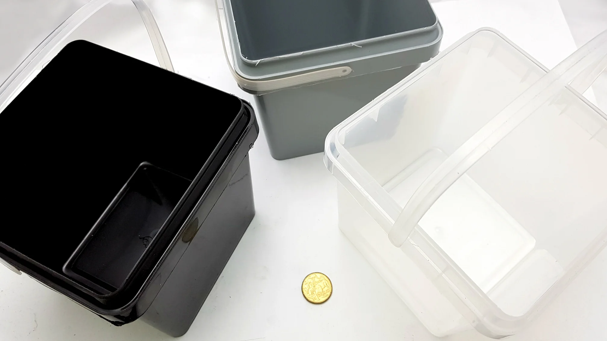 Plastic Buckets with Lid - 2.3 Litre - Clear - Qty 75 - Image 3