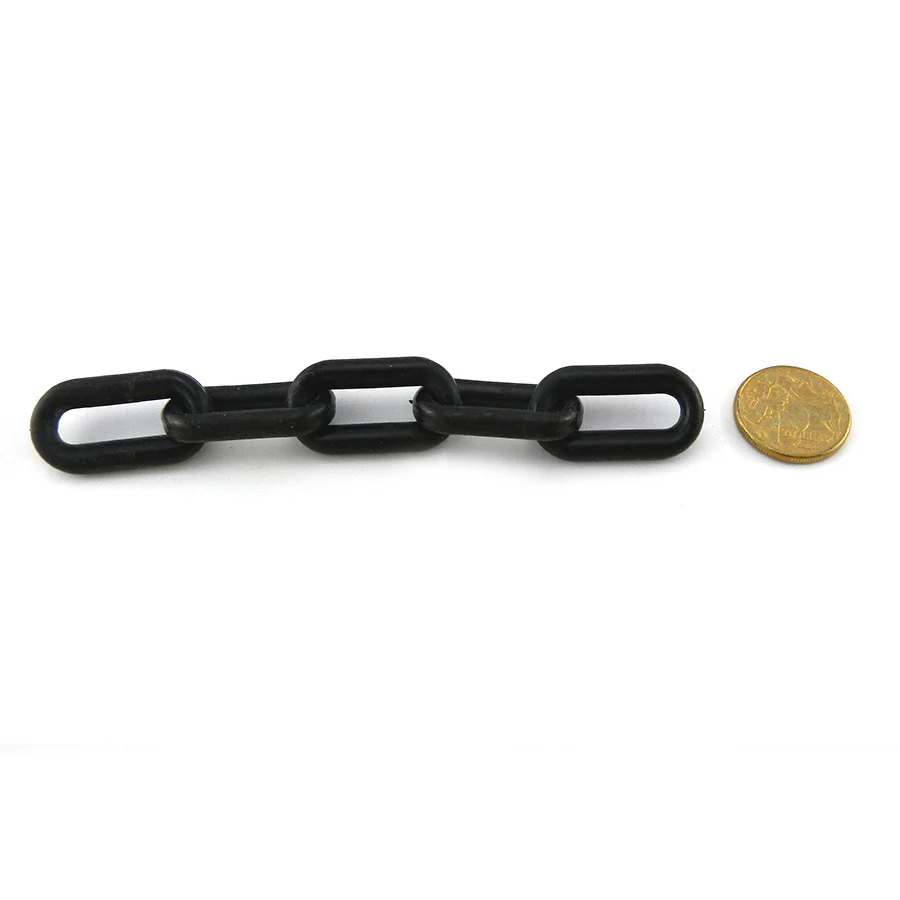 Plastic Chain - Black - 6mm - By The Metre - Image 3