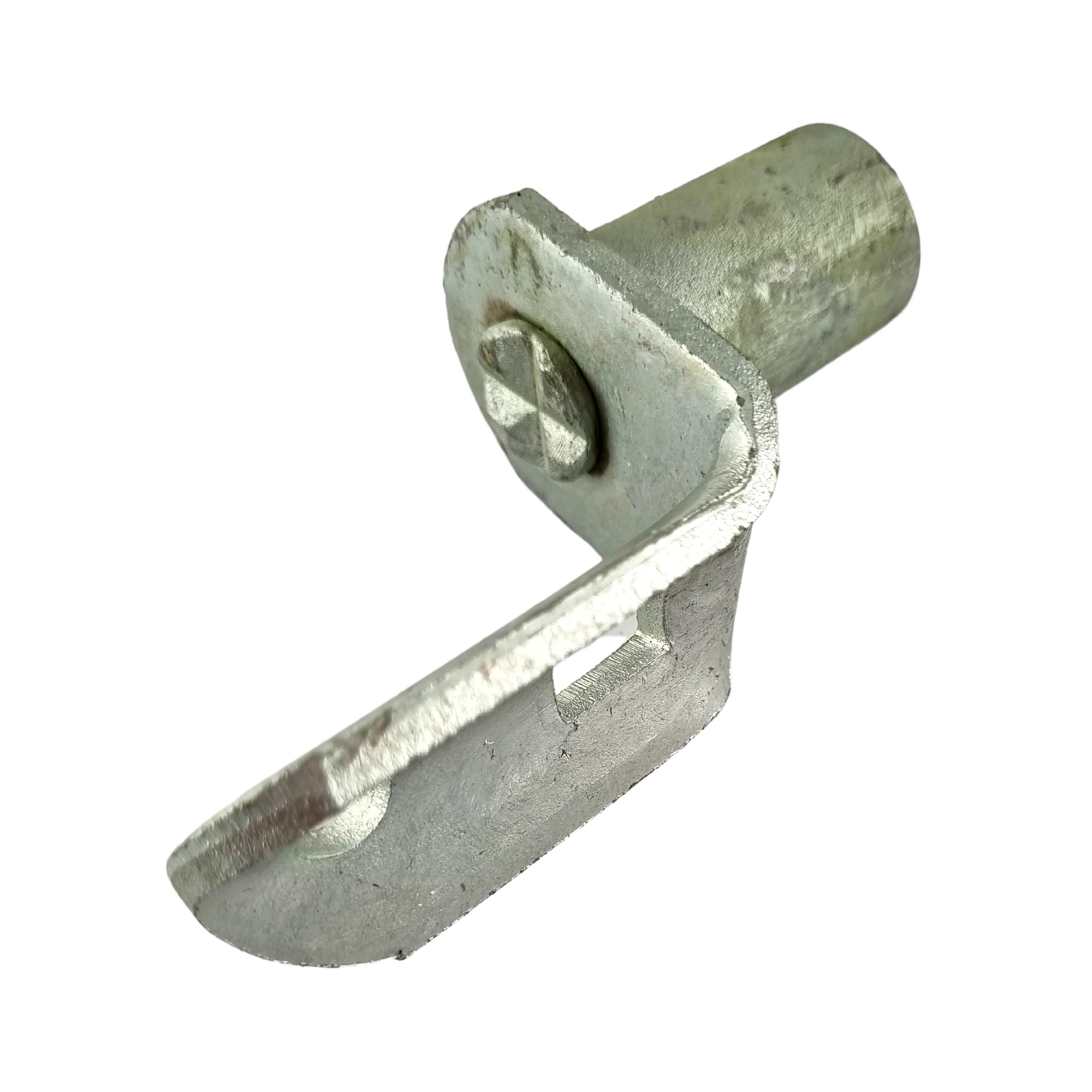 Short Plate Gudgeon - Heavy Duty - Round Flat Post Fitting - Galvanised - Image 3